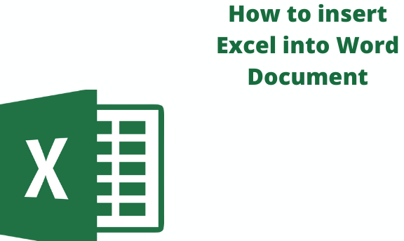How to insert Excel into Word Document